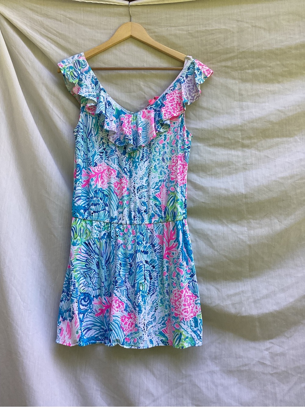 Lily Pulitzer One Piece mini dress with skort bottom, size small